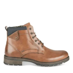 Bottines Rangers MARRON Homme Motif Uni Lacets