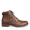 Bottines Rangers MARRON Homme Motif Uni Lacets