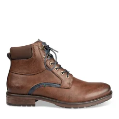 Bottines Rangers MARRON Homme Motif Uni Lacets