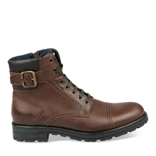 Bottines Rangers MARRON Homme CUIR Lacets
