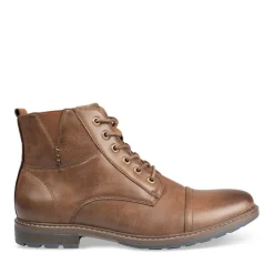 Bottines Rangers MARRON Homme Motif Uni Fermeture éclair