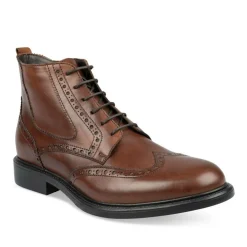 Bottines Rangers MARRON Homme CUIR Lacets