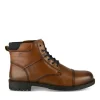 Bottines Rangers MARRON Homme CUIR Motif Uni Lacets