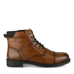 Bottines Rangers MARRON Homme CUIR Motif Uni Lacets