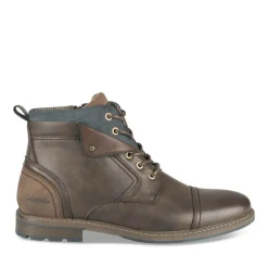 Bottines Rangers MARRON Homme Motif Uni Lacets