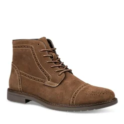 Bottines Rangers MARRON Homme CUIR Motif Uni Lacets