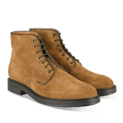 Bottines Rangers MARRON Homme CUIR Motif Uni Lacets