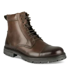 Bottines Rangers MARRON Homme CUIR Motif Uni Lacets