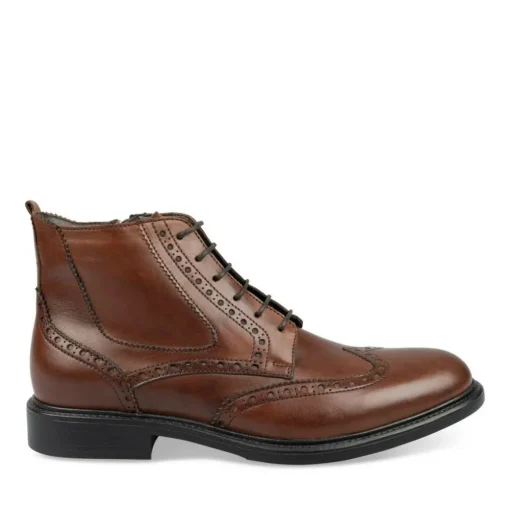 Bottines Rangers MARRON Homme CUIR Lacets