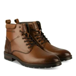 Bottines Rangers MARRON Homme CUIR Motif Uni Lacets