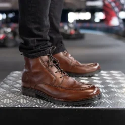 Bottines Rangers MARRON Homme CUIR Lacets
