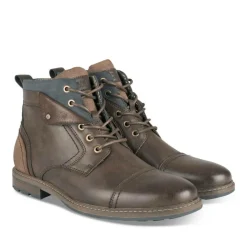 Bottines Rangers MARRON Homme Motif Uni Lacets