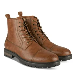 Bottines Rangers MARRON Homme Motif Uni Lacets