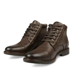 Bottines Rangers MARRON Homme Motif Uni Lacets