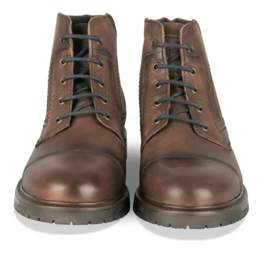 Bottines Rangers MARRON Homme CUIR Motif Uni Lacets