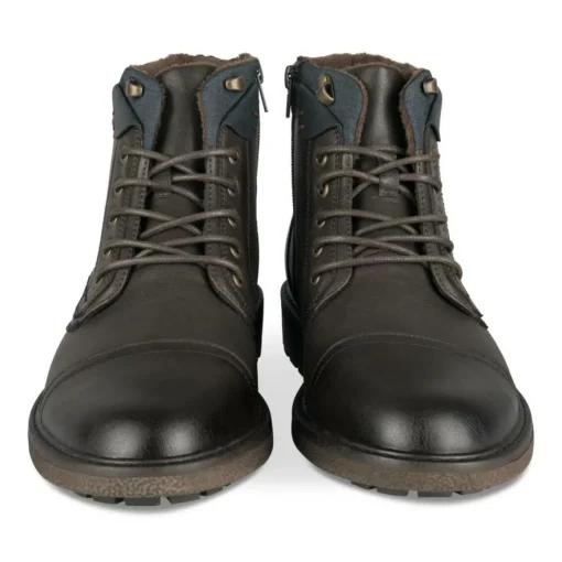 Bottines Rangers MARRON Homme Motif Uni Lacets