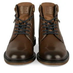 Bottines Rangers MARRON Homme CUIR Motif Uni Lacets