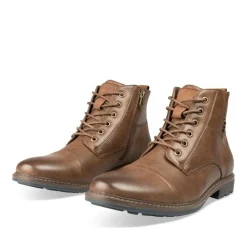 Bottines Rangers MARRON Homme Motif Uni Fermeture éclair