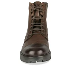 Bottines Rangers MARRON Homme CUIR Motif Uni Lacets