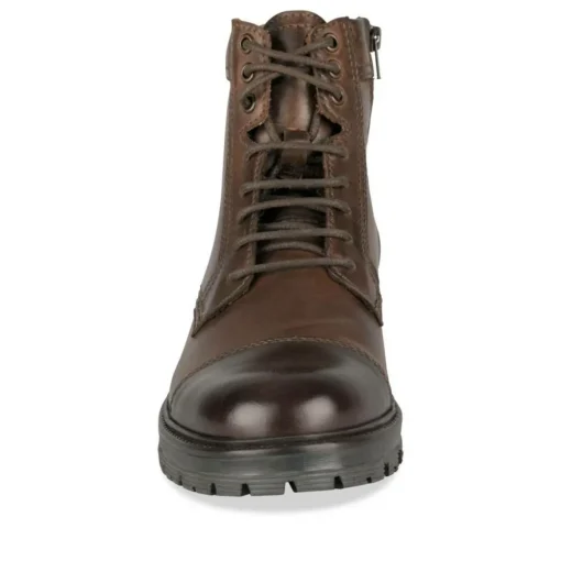 Bottines Rangers MARRON Homme CUIR Motif Uni Lacets