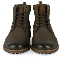 Bottines Rangers MARRON Homme CUIR Motif Uni Lacets