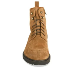 Bottines Rangers MARRON Homme CUIR Motif Uni Lacets