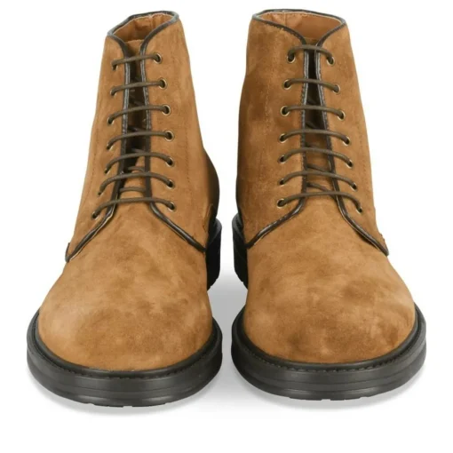 Bottines Rangers MARRON Homme CUIR Motif Uni Lacets