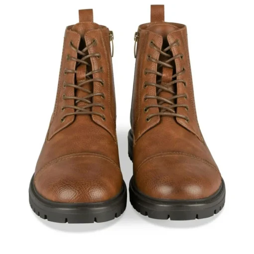 Bottines Rangers MARRON Homme Motif Uni Lacets