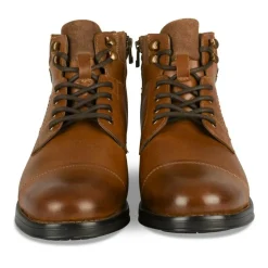 Bottines Rangers MARRON Homme CUIR Motif Uni Lacets