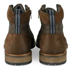 Bottines Rangers MARRON Homme CUIR Motif Uni Lacets