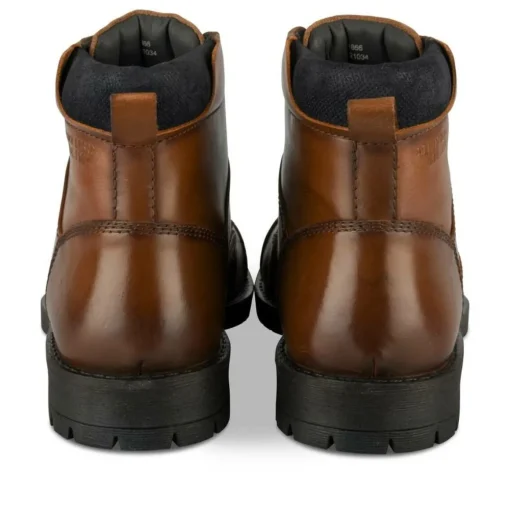 Bottines Rangers MARRON Homme CUIR Motif Uni Lacets