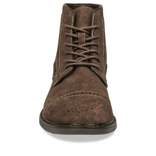 Bottines Rangers MARRON Homme CUIR Motif Uni Lacets