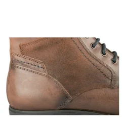 Bottines Rangers MARRON Homme CUIR Motif Uni Lacets