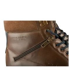 Bottines Rangers MARRON Homme CUIR Motif Uni Lacets