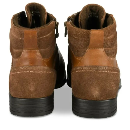 Bottines Rangers MARRON Homme CUIR Motif Uni Lacets