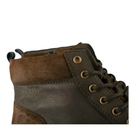 Bottines Rangers MARRON Homme CUIR Motif Uni Lacets