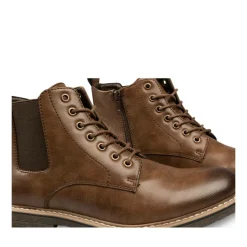 Bottines Rangers MARRON Homme Motif Uni Lacets