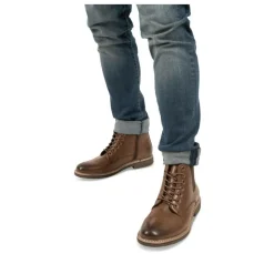 Bottines Rangers MARRON Homme Motif Uni Lacets