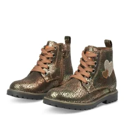 Bottines Rangers METALLISE Fille Motif Animal Lacets