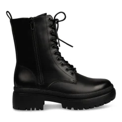 Bottines Rangers NOIR Femme Motif Uni Fermeture éclair