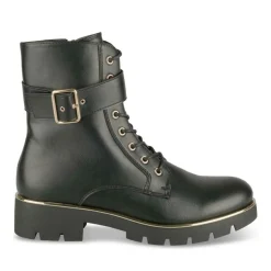 Bottines Rangers NOIR Femme Motif Uni Lacets
