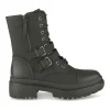 Bottines Rangers NOIR Femme Motif Uni Lacets