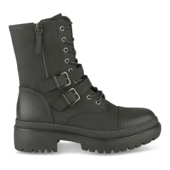 Bottines Rangers NOIR Femme Motif Uni Lacets