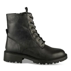 Bottines Rangers NOIR Femme Motif Uni Lacets