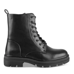 Bottines Rangers NOIR Femme Motif Uni Lacets