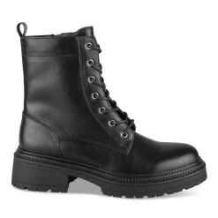 Bottines Rangers NOIR Femme Motif Uni Lacets