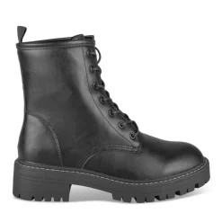 Bottines Rangers NOIR Femme Motif Uni Lacets