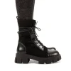 Bottines Rangers NOIR Femme Motif Uni Lacets