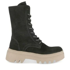 Bottines Rangers NOIR Femme CUIR Motif Uni Lacets