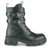 Bottines Rangers NOIR Femme Motif Uni Lacets